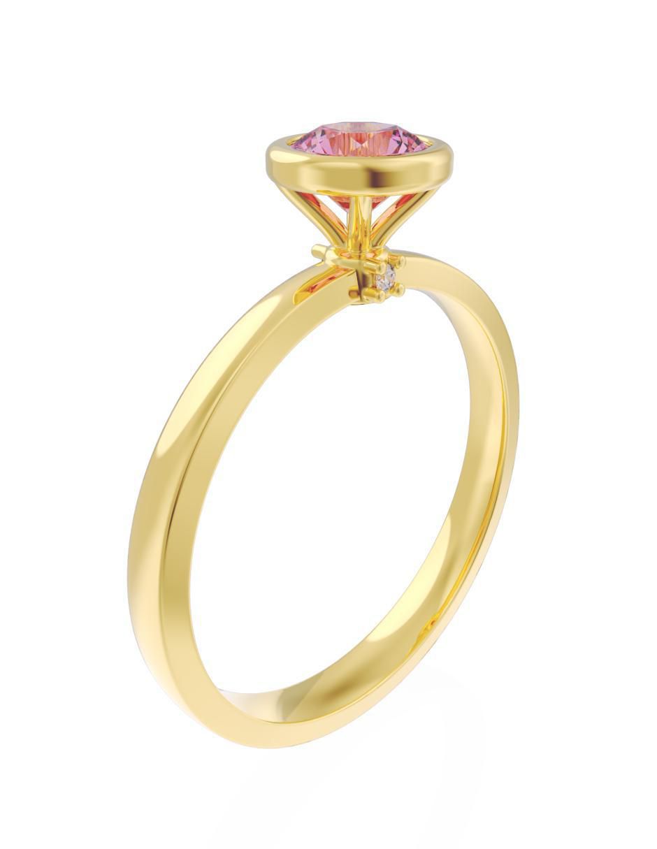 Anillo de compromiso 14 k Eternidad 2