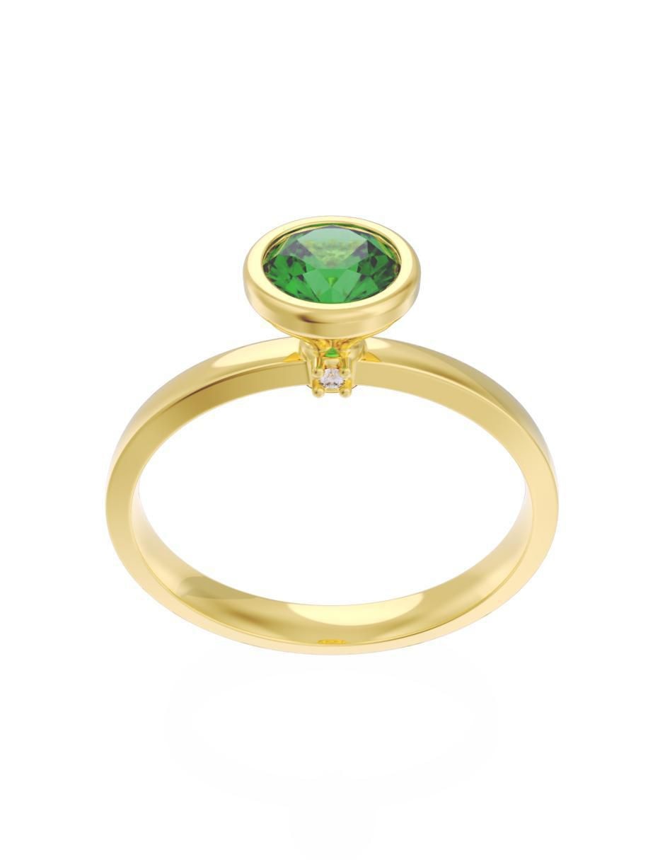 Anillo de compromiso 14 k Eternidad 2