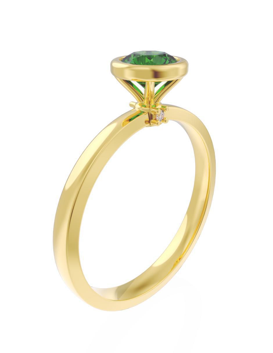 Anillo de compromiso 14 k Eternidad 3