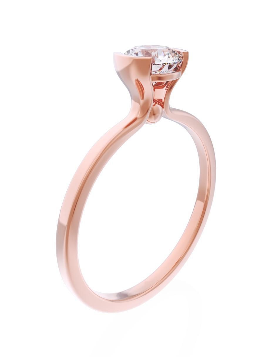 Anillo de compromiso 14 k Eternidad 3