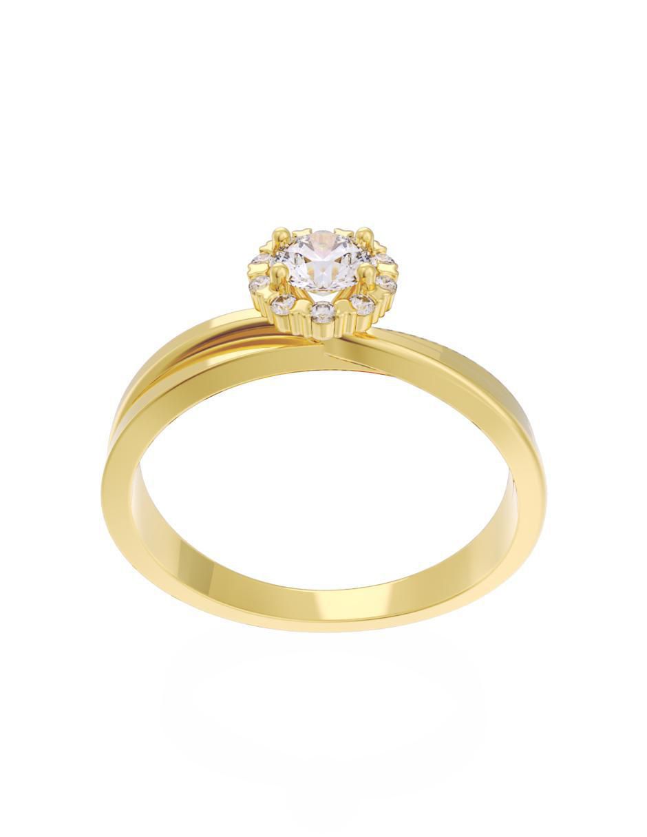 Anillo de compromiso 14 k Eternidad 2