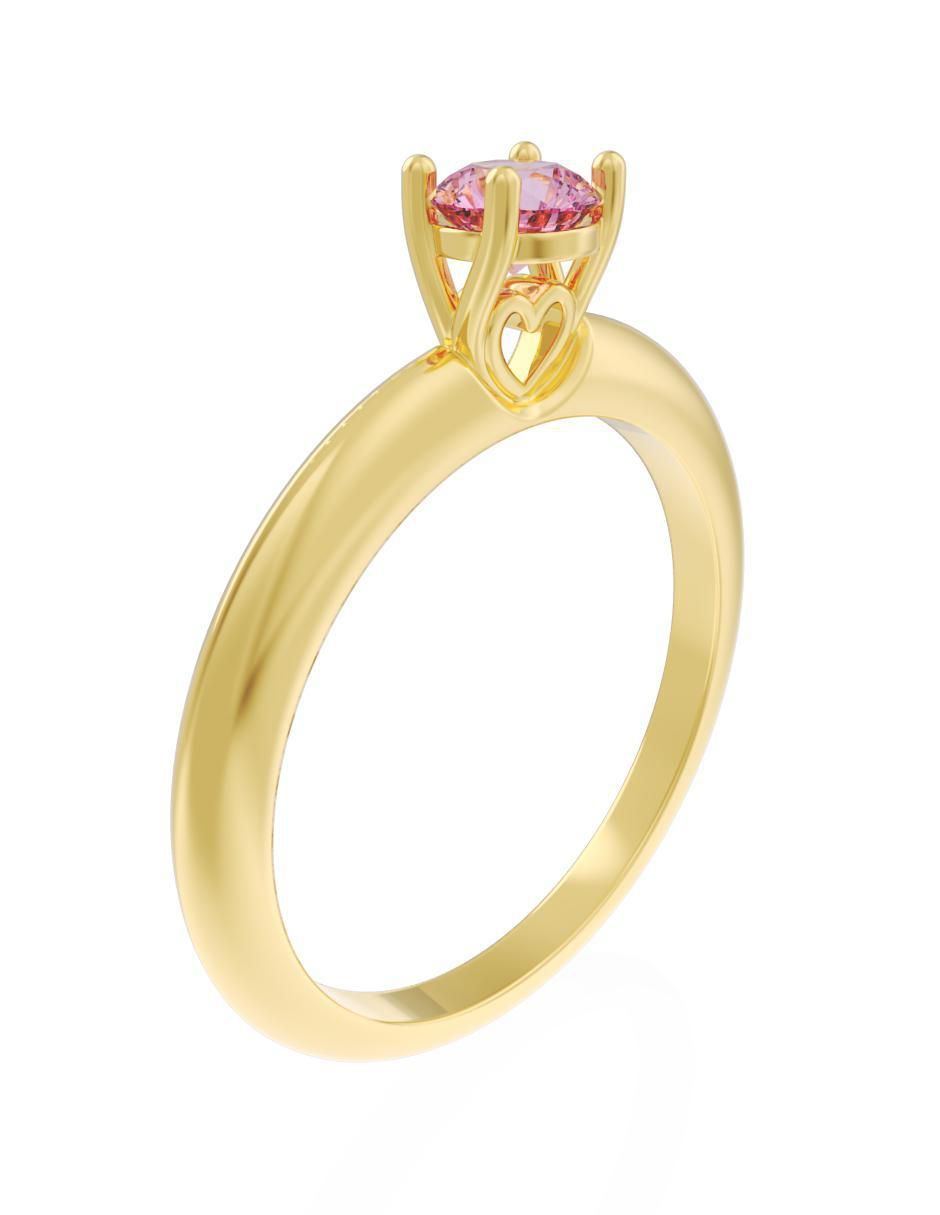 Anillo de compromiso 14 k Eternidad 2