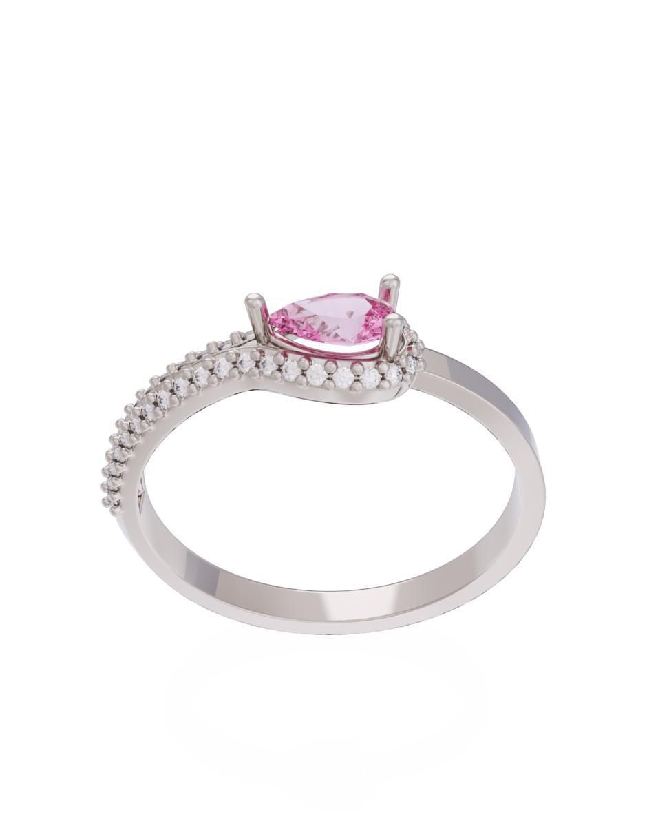 Anillo de compromiso 14 k Eternidad 2