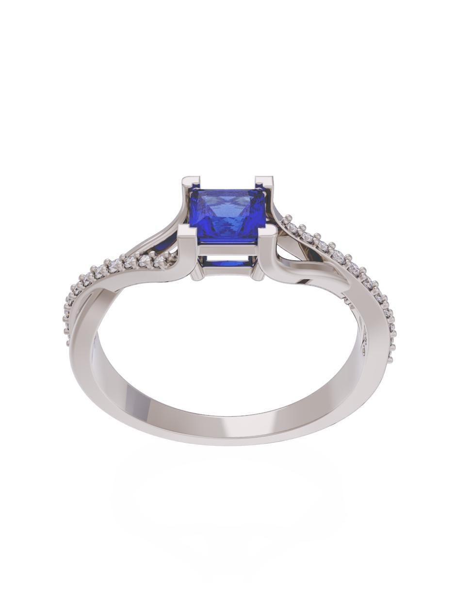 Anillo de compromiso 14 k Eternidad 2