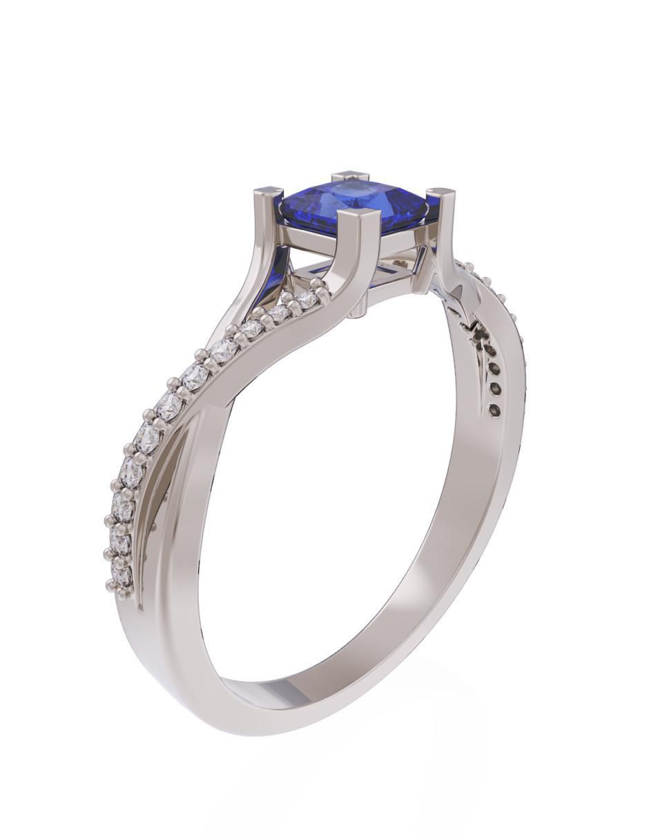 Anillo de compromiso 14 k Eternidad 3