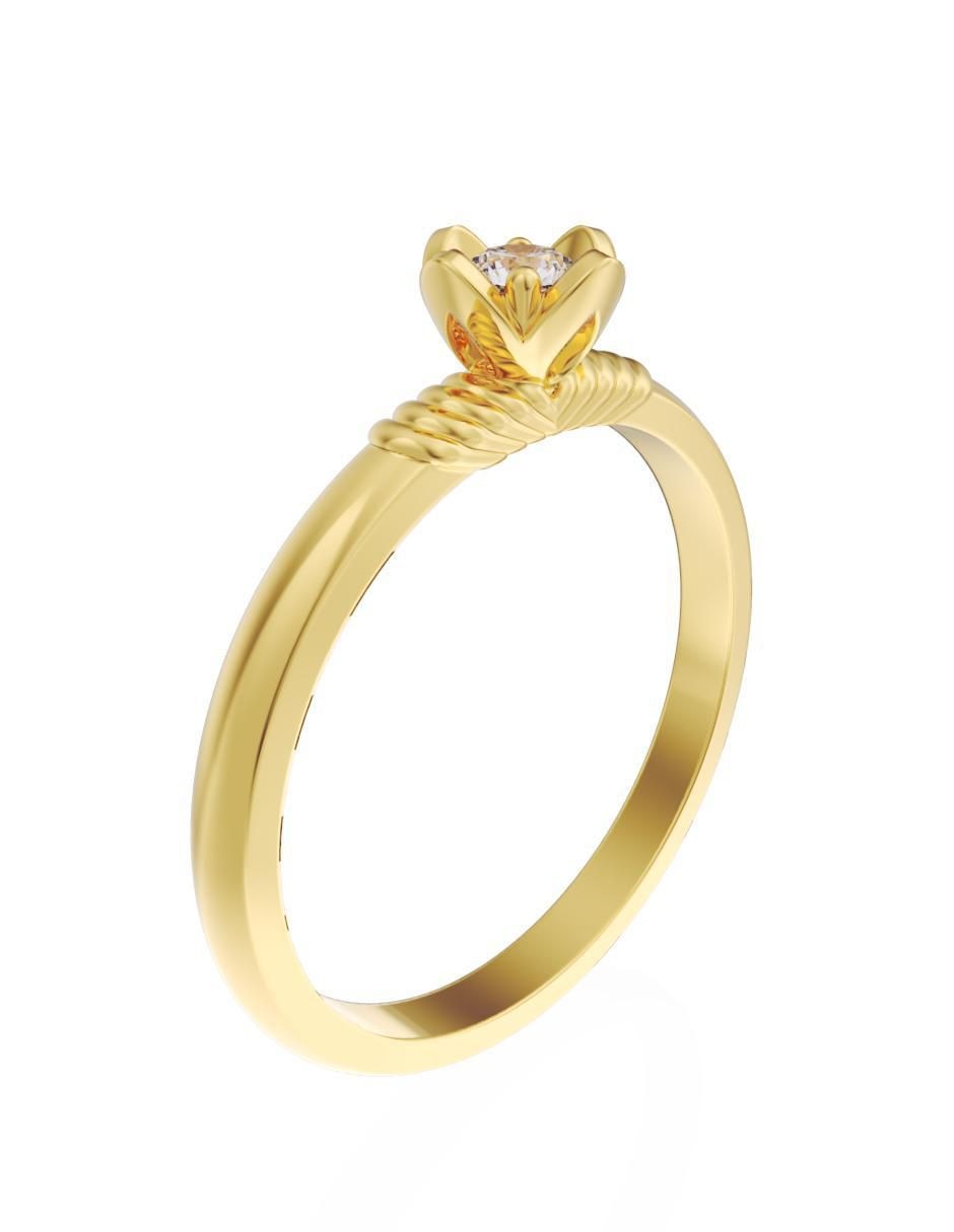 Anillo de compromiso 14 k Eternidad 2