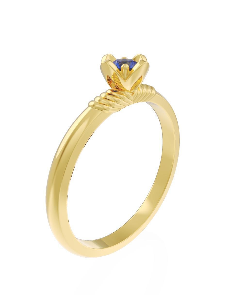 Anillo de compromiso 14 k Eternidad 3