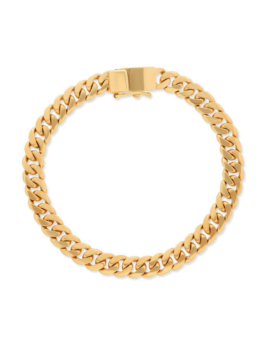Pulsera de oro amarillo 14 K acabado brillante Pulsera de oro amarillo 14 K acabado brillante