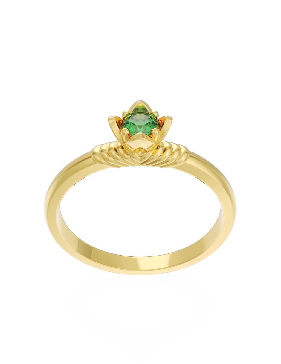 Anillo de compromiso 14 k Eternidad 2
