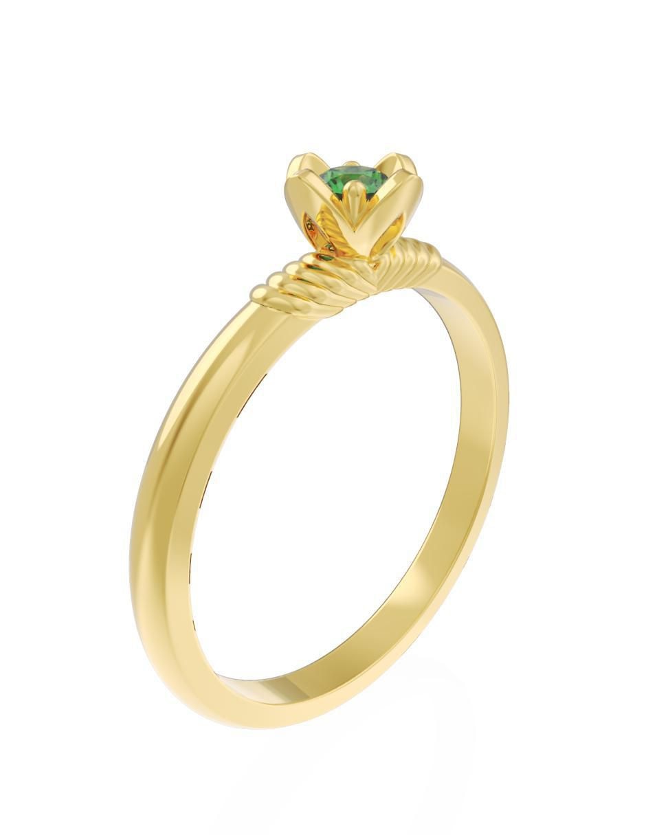 Anillo de compromiso 14 k Eternidad 3