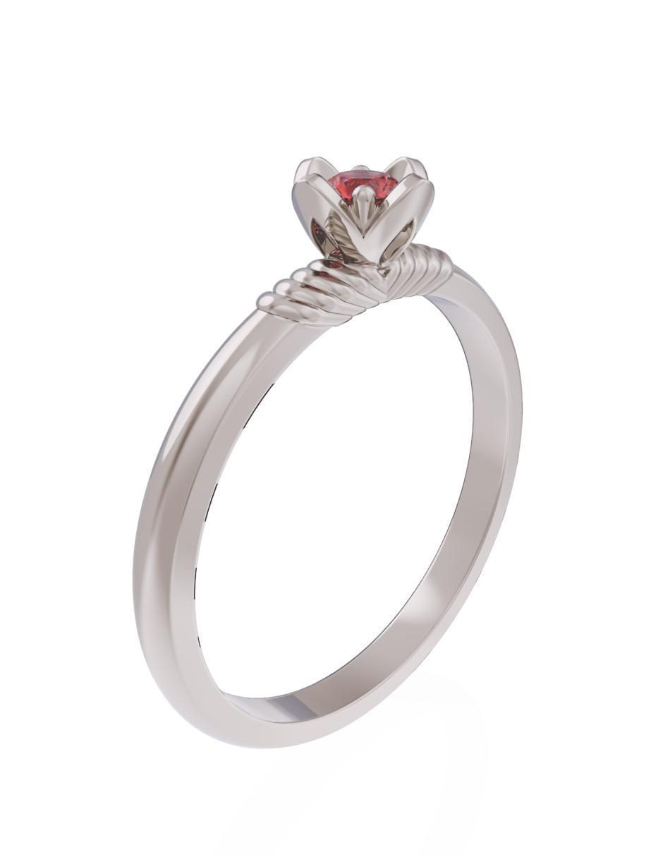 Anillo de compromiso 14 k Eternidad 3