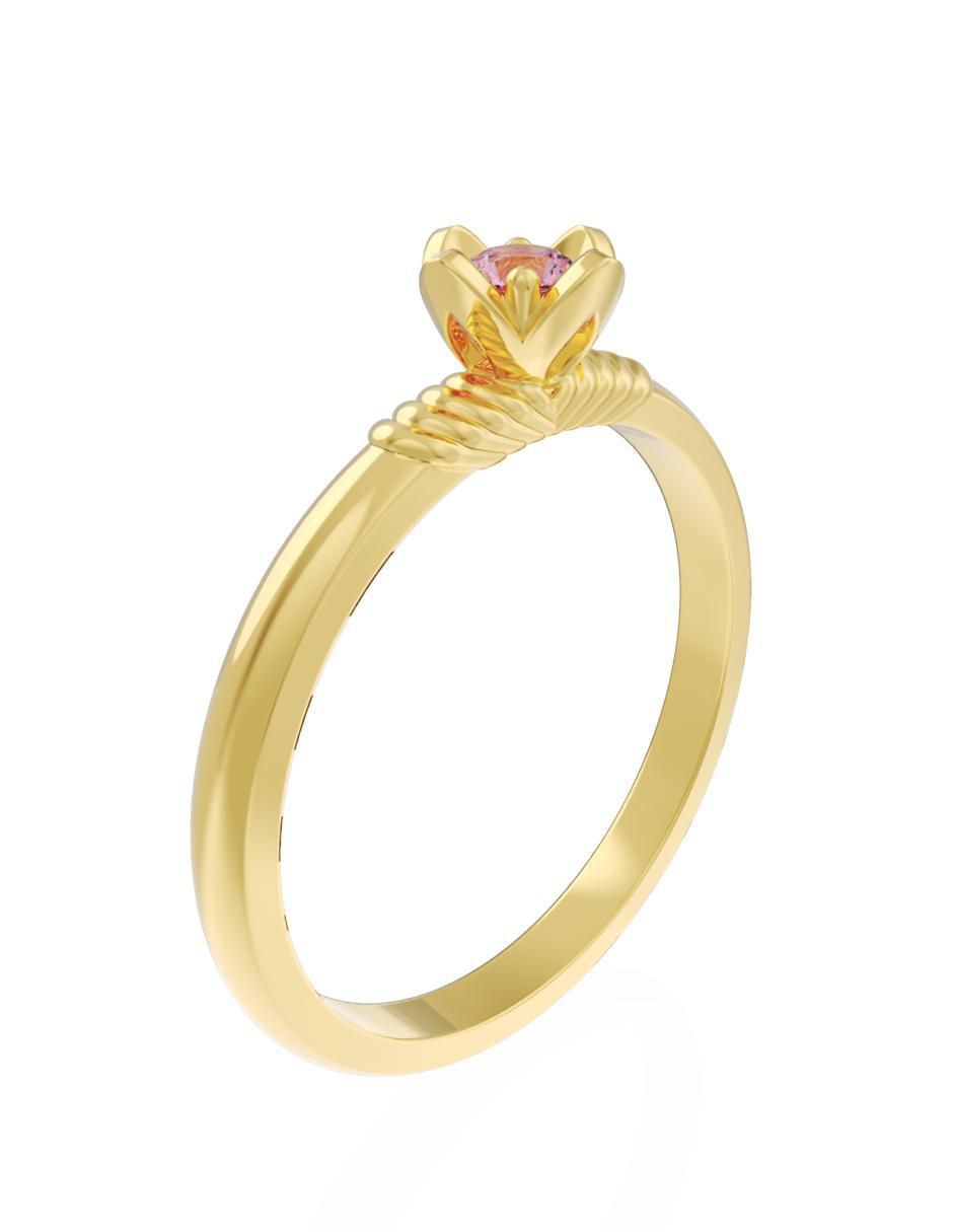 Anillo de compromiso 14 k Eternidad 3