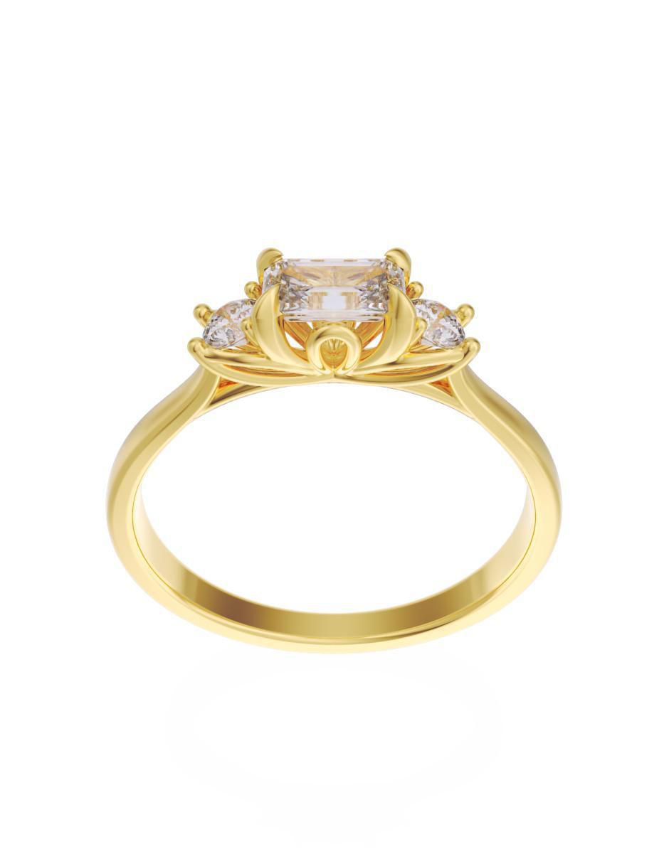 Anillo de compromiso 14 k Eternidad 2