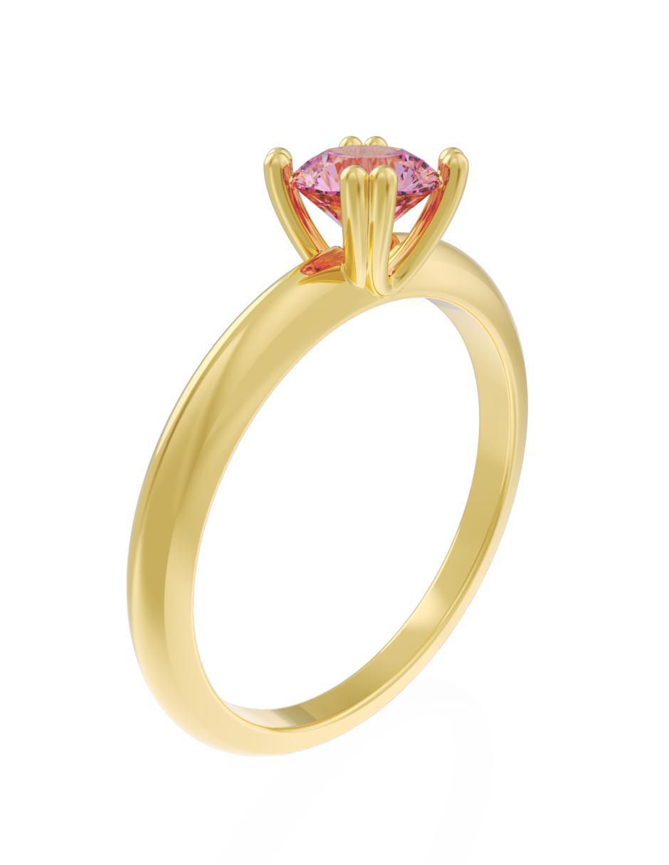 Anillo de compromiso 14 k Eternidad 2