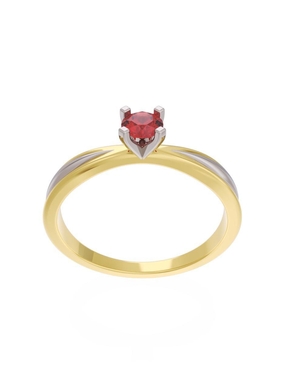 Anillo de compromiso 14 k Eternidad 2