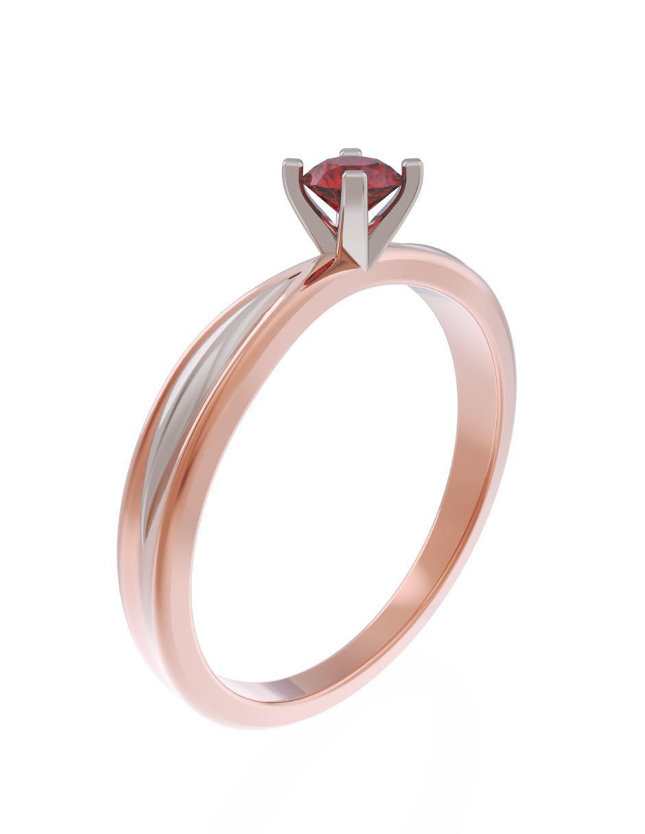 Anillo de compromiso 14 k Eternidad 3