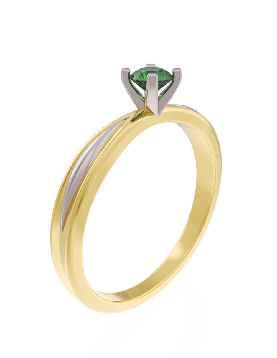 Anillo de compromiso 14 k Eternidad 2