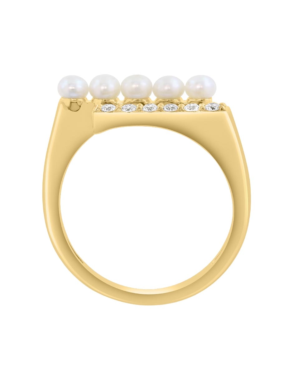 Anillo circular Effy diamante con acabado baño de oro 14 k