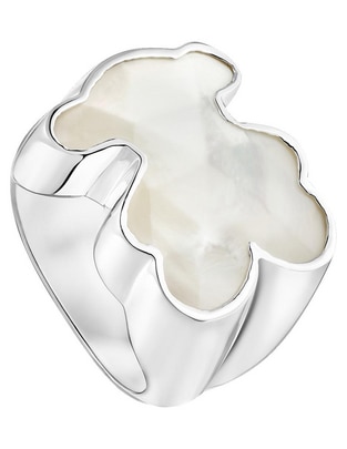 Anillo de oso Icon Color Oso P 925 de plata nácar brillante