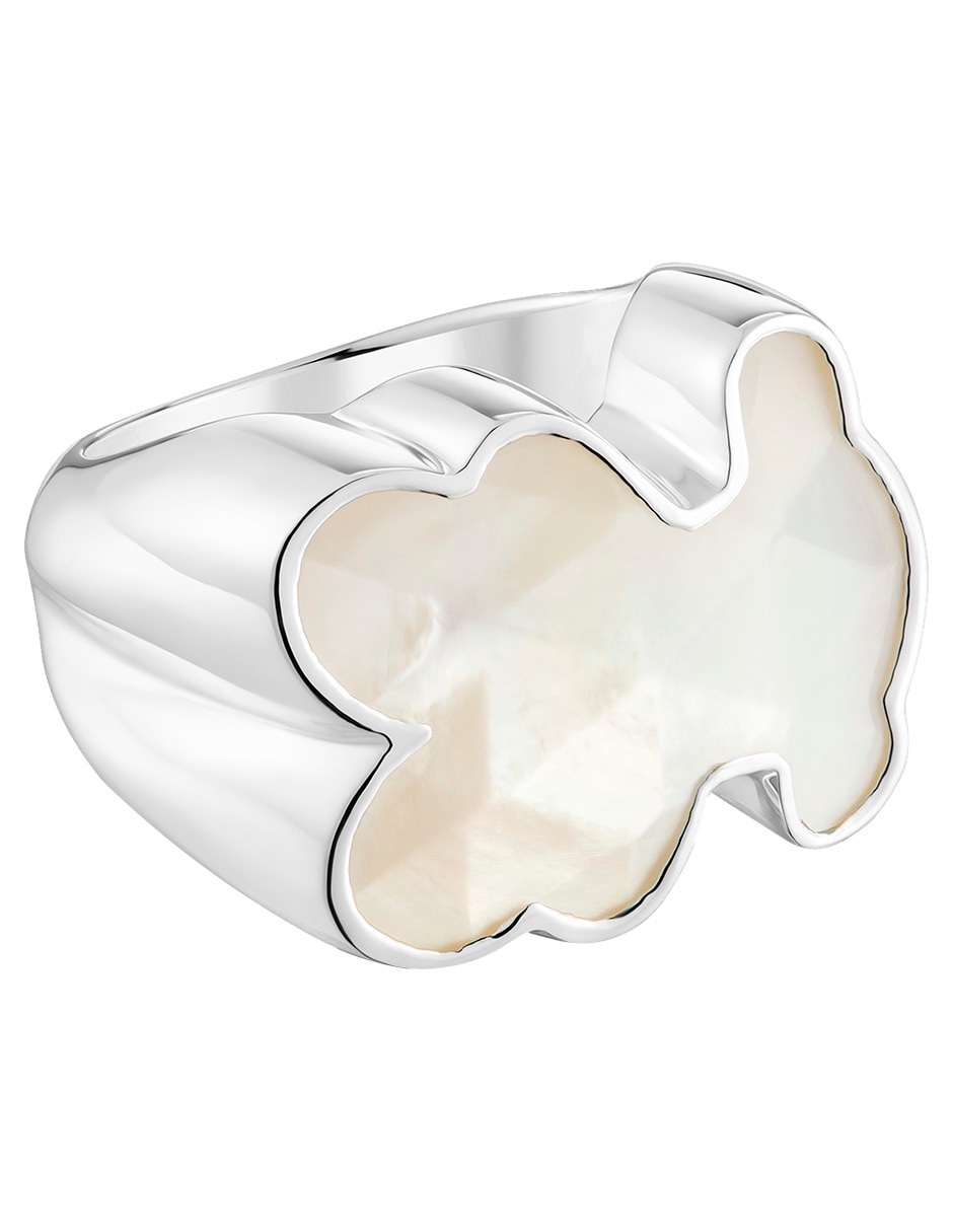 Anillo de oso Icon Color Oso P 925 de plata nácar brillante