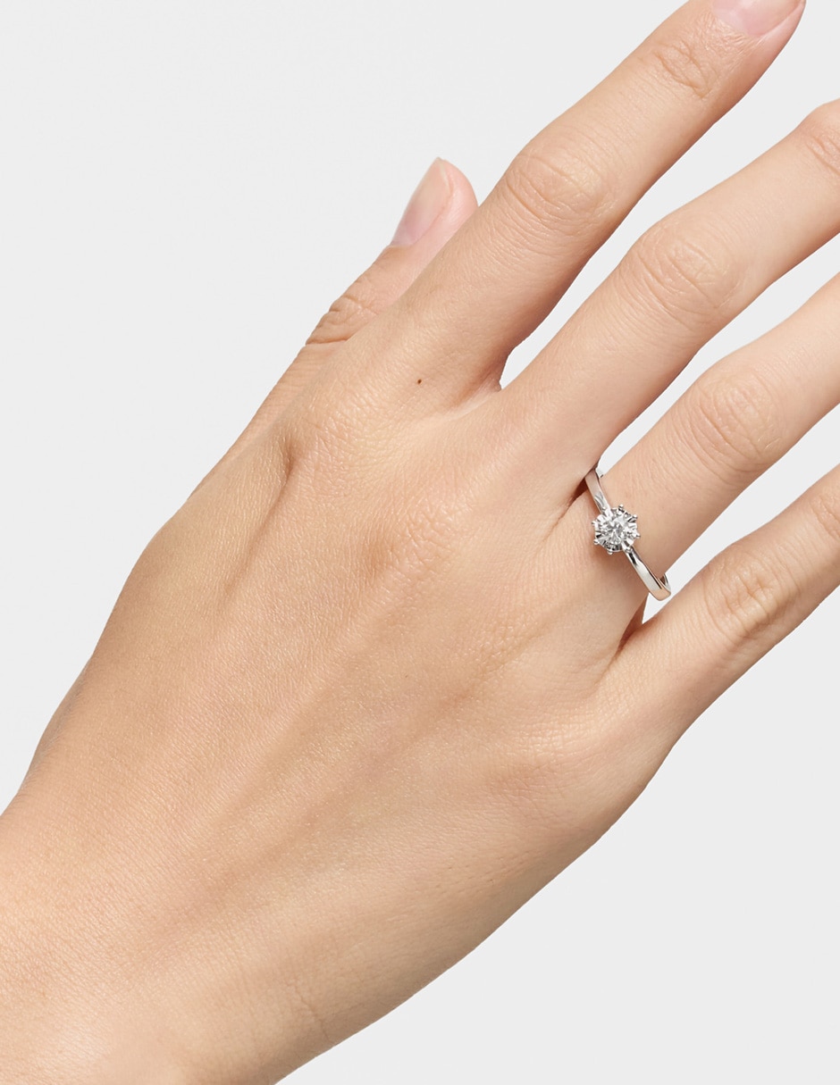 Anillo Les Classiques 18 k de oro blanco diamante brillante 6