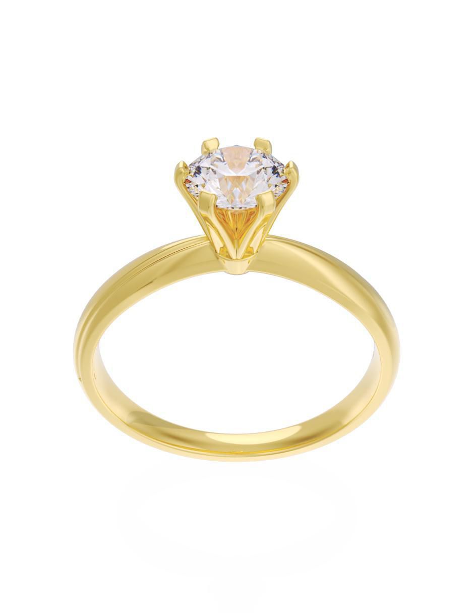 Anillo de compromiso 14 k Eternidad 2