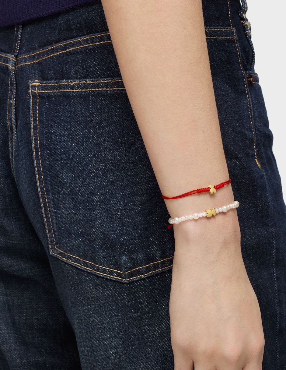 Pulsera de oro amarillo 18 k Sweet Dolls con acabado brillante