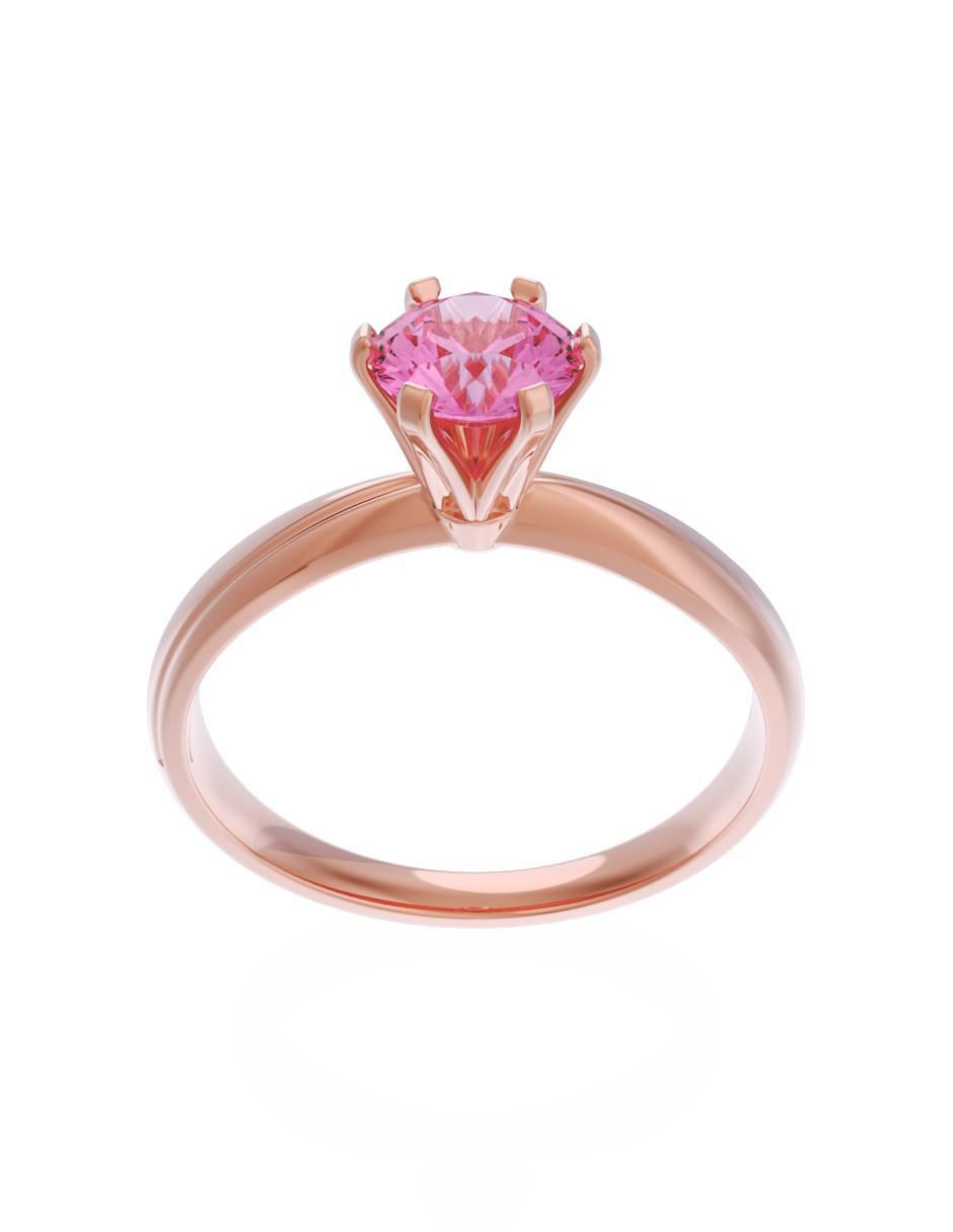 Anillo de compromiso 14 k Eternidad 2