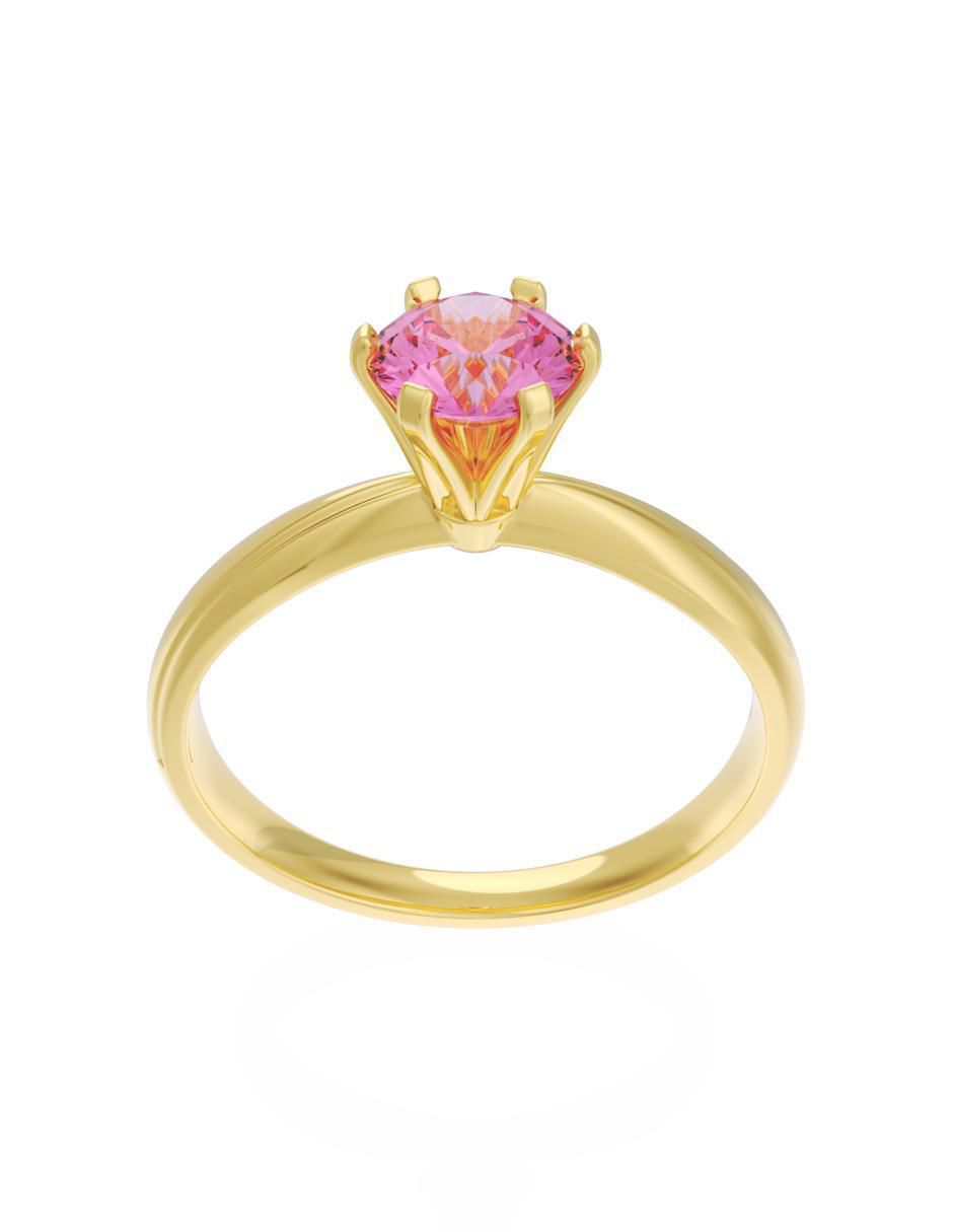 Anillo de compromiso 14 k Eternidad 3