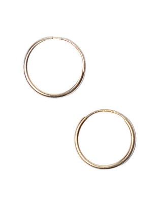 Arracadas de oro 14 K con acabado liso Arracadas de oro 14 K con acabado liso