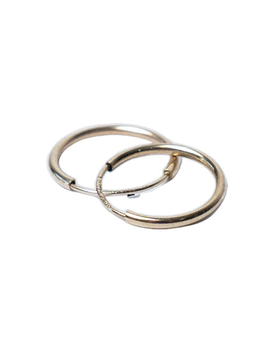 Arracadas de oro 14 K con acabado liso 2