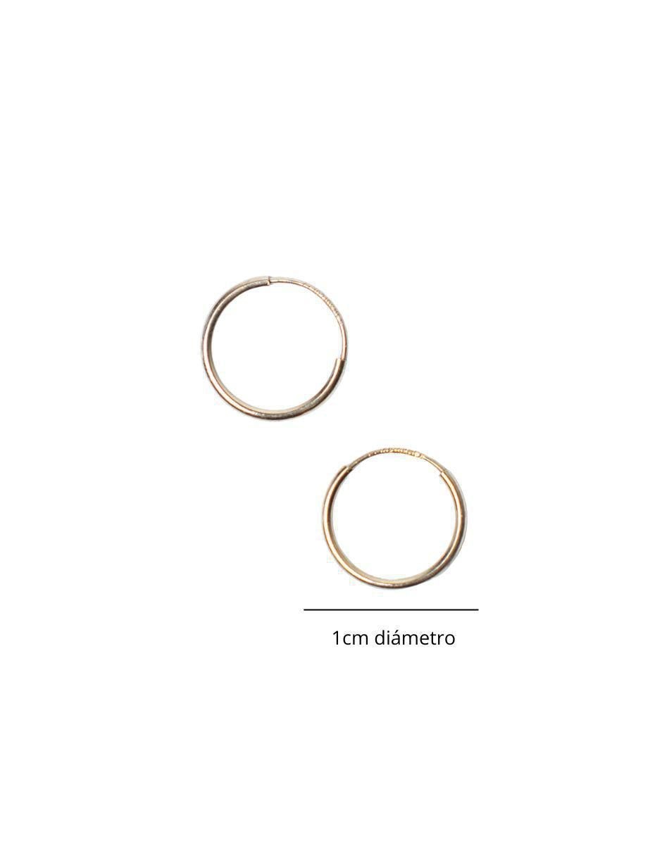 Arracadas de oro 14 K con acabado liso 5