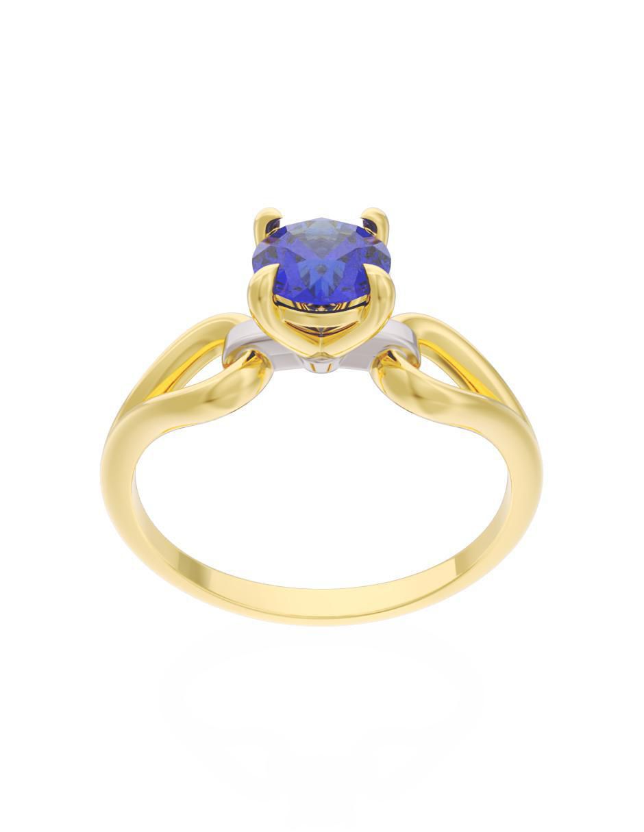 Anillo de compromiso 14 k Eternidad 2