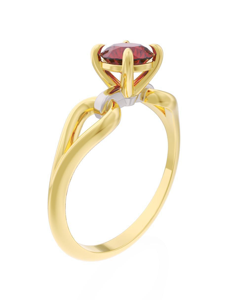 Anillo de compromiso 14 k Eternidad 2