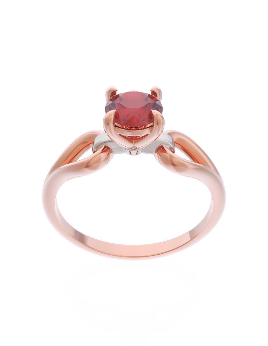 Anillo de compromiso 14 k Eternidad 2