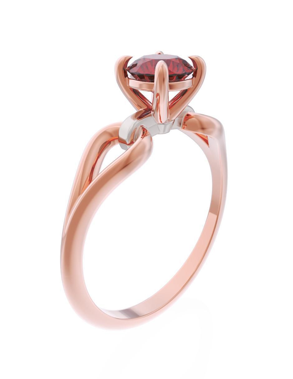Anillo de compromiso 14 k Eternidad 3