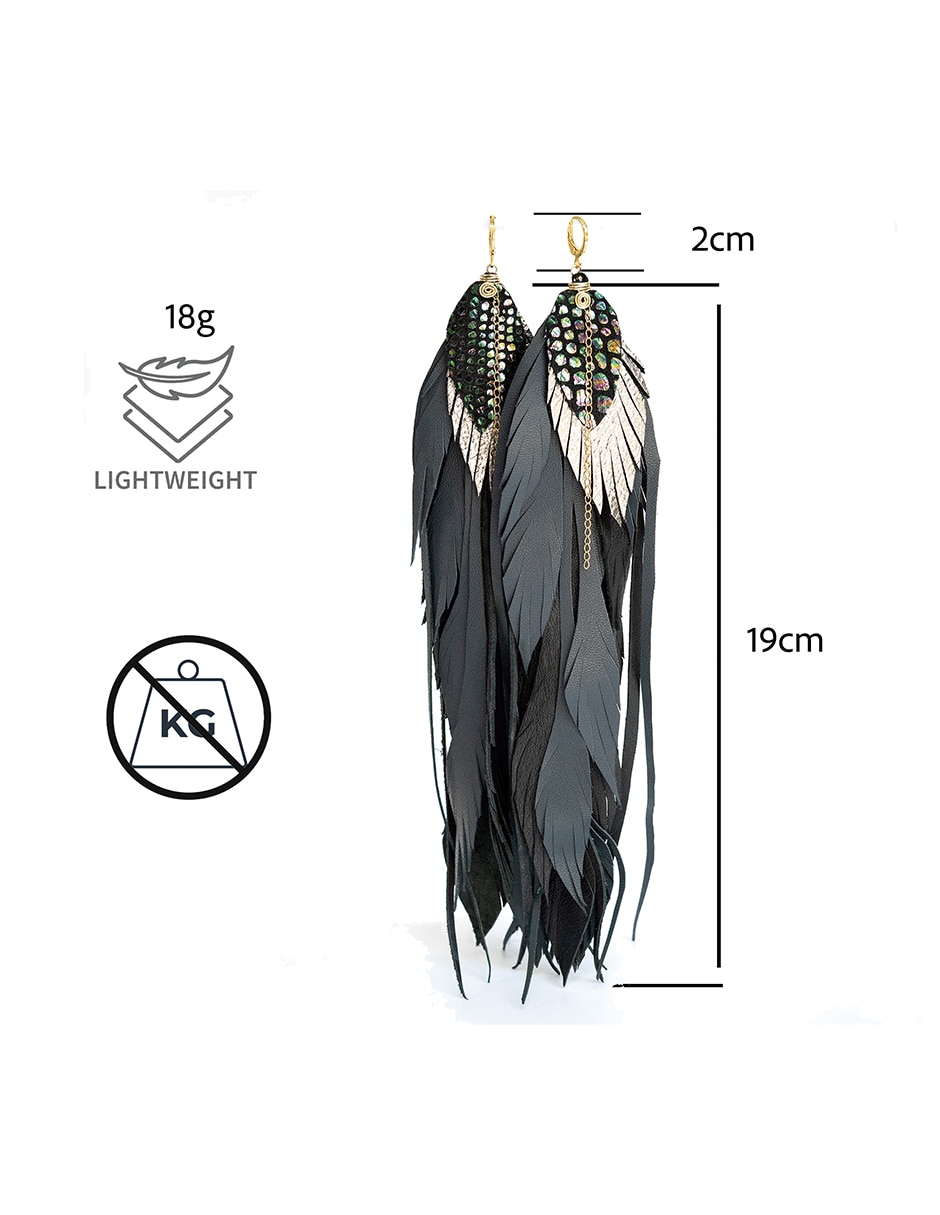 Aretes de pluma 7