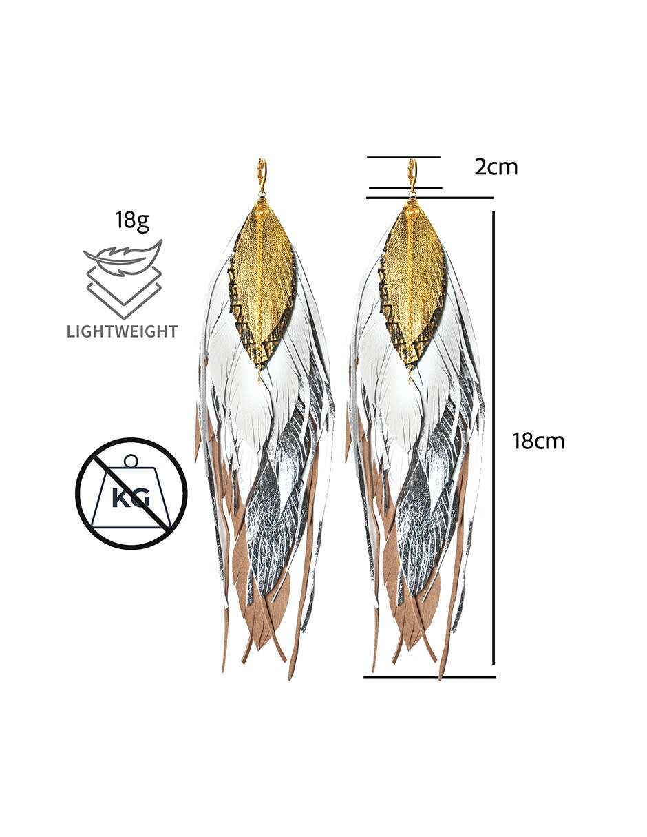 Aretes de pluma 8