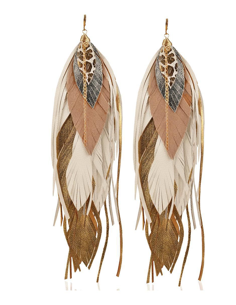 Aretes de pluma