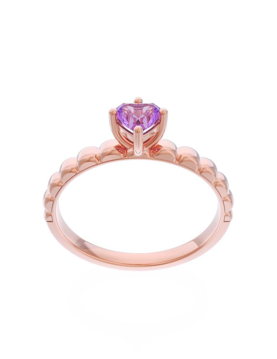 Anillo de compromiso 14 k Eternidad 2