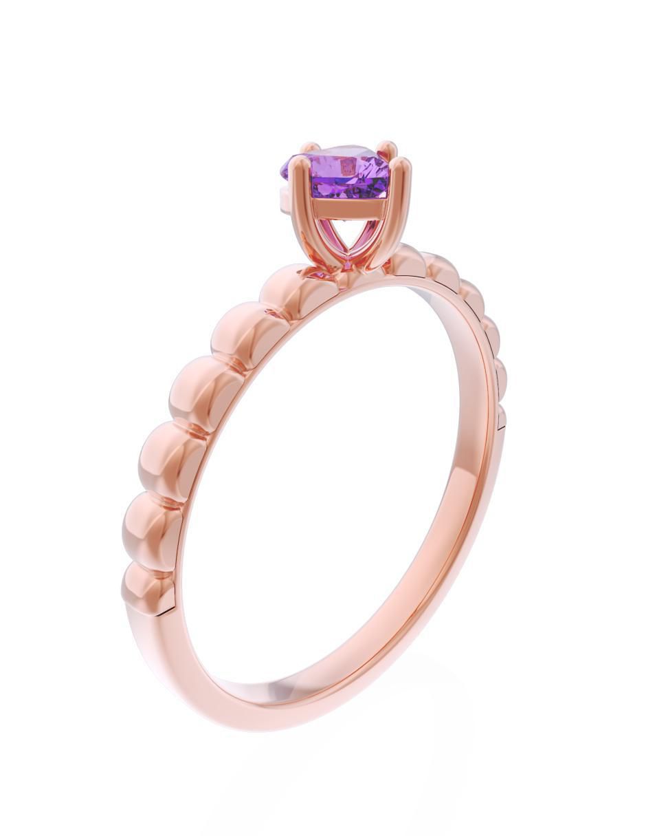 Anillo de compromiso 14 k Eternidad 3