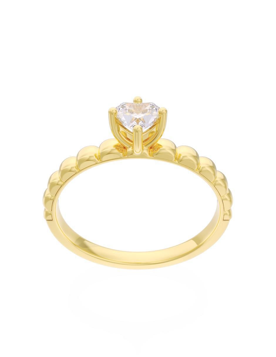 Anillo de compromiso 14 k Eternidad 2
