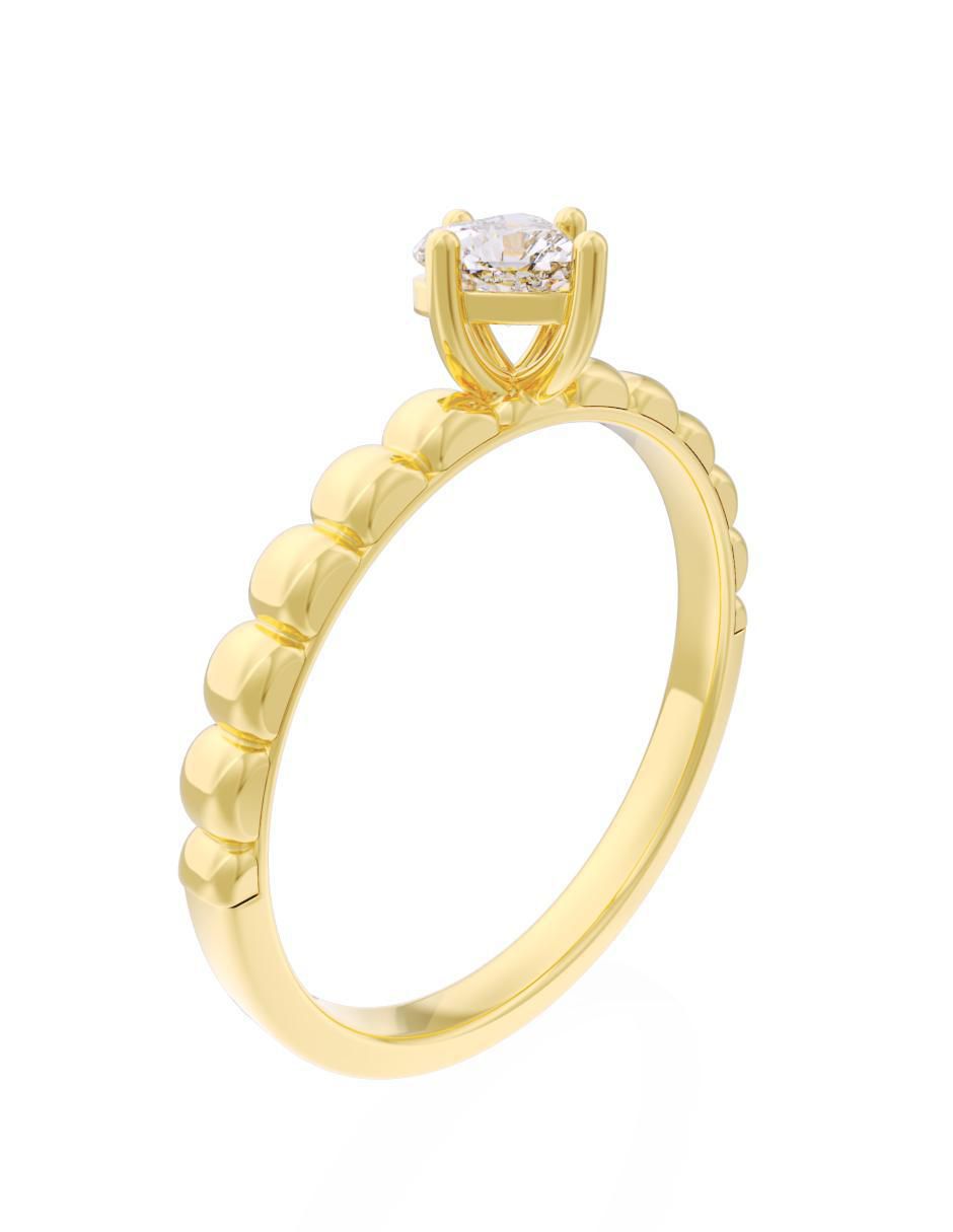 Anillo de compromiso 14 k Eternidad 3