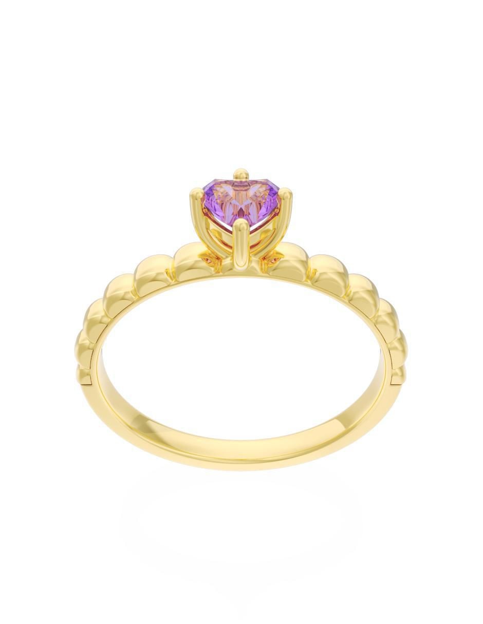 Anillo de compromiso 14 k Eternidad 2