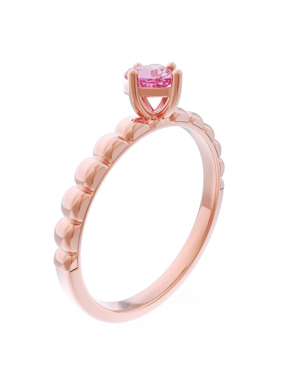 Anillo de compromiso 14 k Eternidad 3
