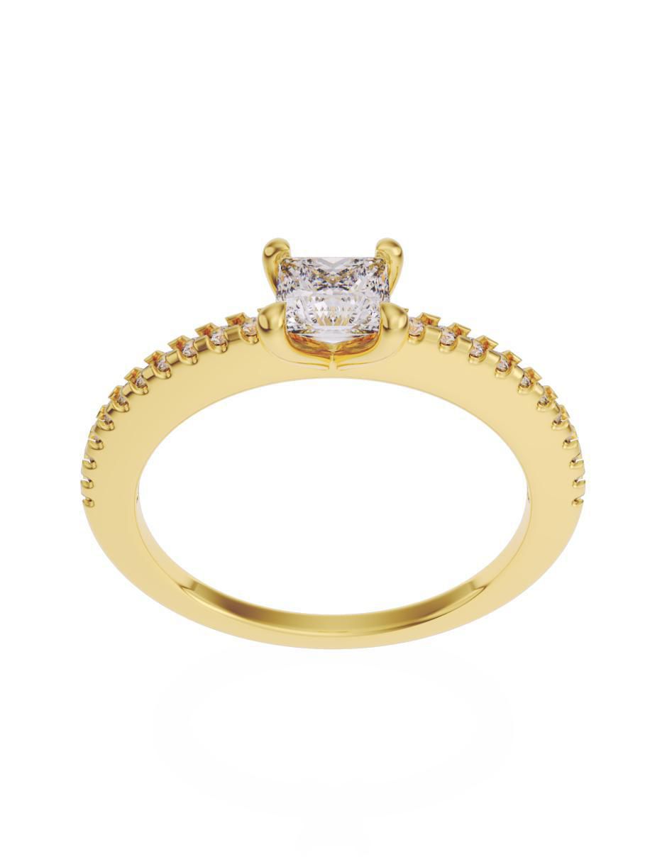 Anillo de compromiso 10 k Eternidad 3