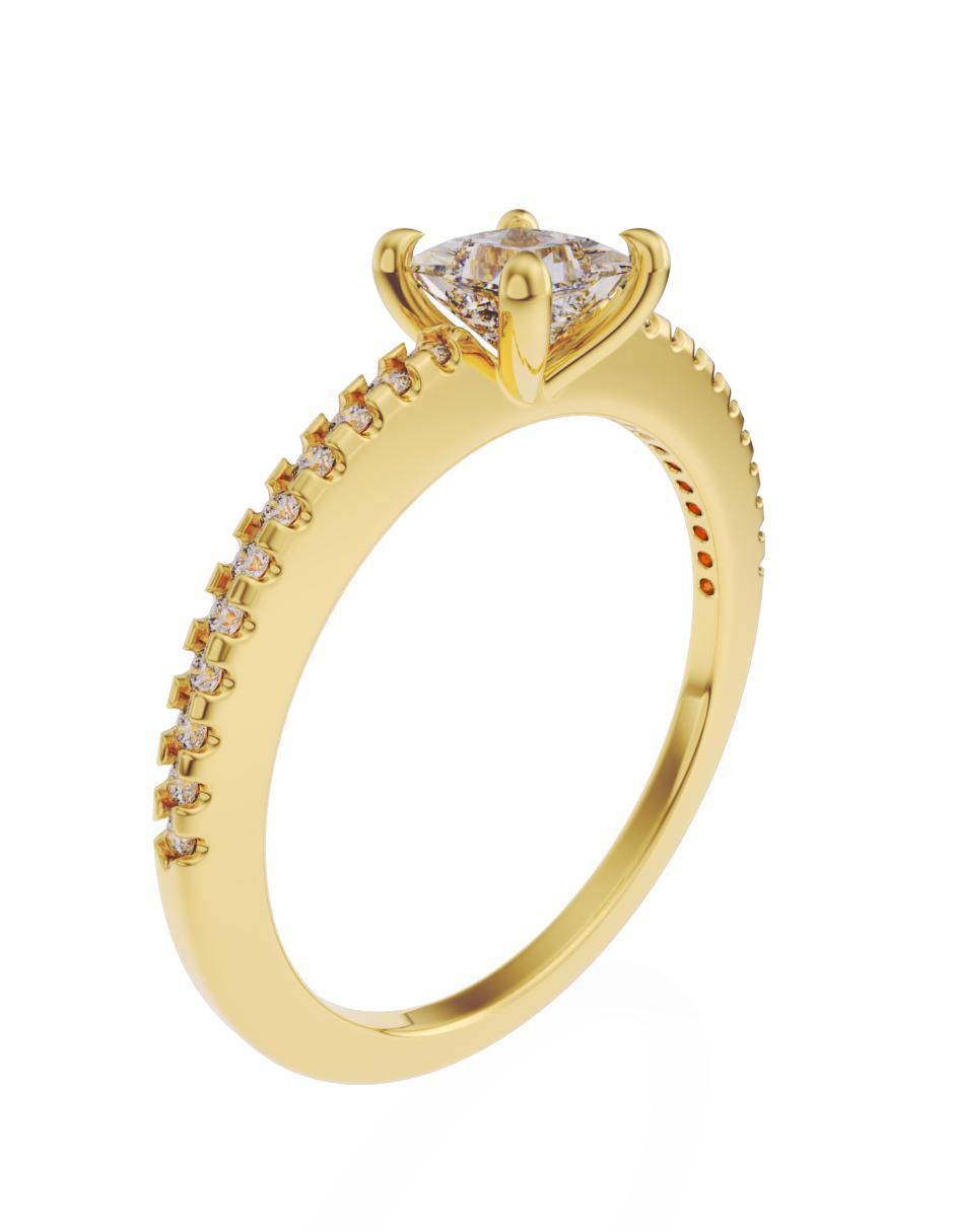 Anillo de compromiso 10 k Eternidad 2