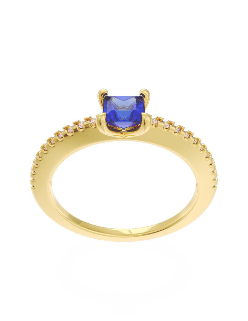 Anillo de compromiso 10 k Eternidad 3