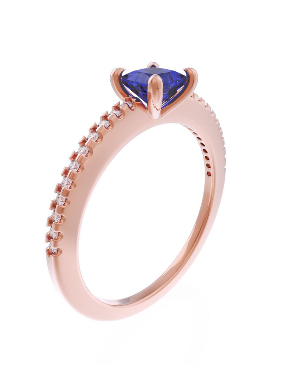 Anillo de compromiso 10 k Eternidad 3