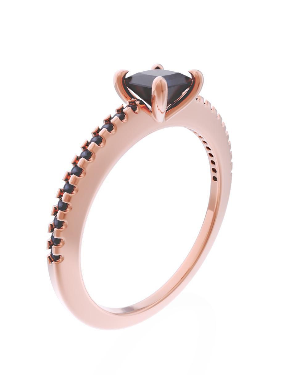 Anillo de compromiso 10 k Eternidad 3